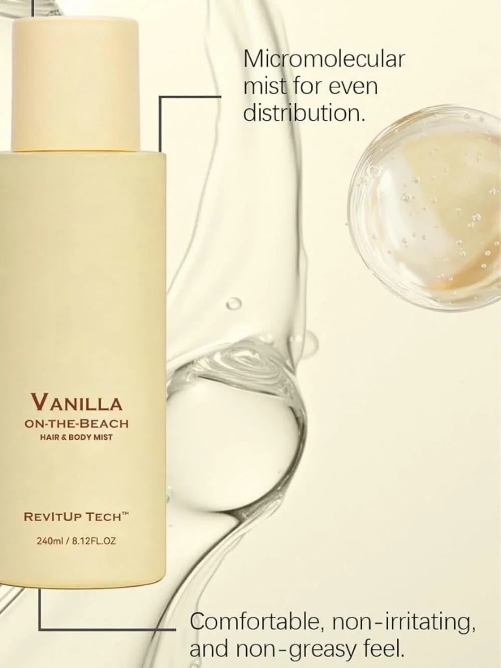 Vanilla On The Beach Hair & Body Mist - Alcohol Free